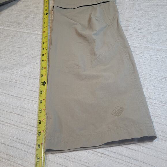 Salomon Convertible Hiking Pants Wms Sz 8/32Wx30 Zip Off Khaki Outdoors Ripstop - Picture 12 of 12